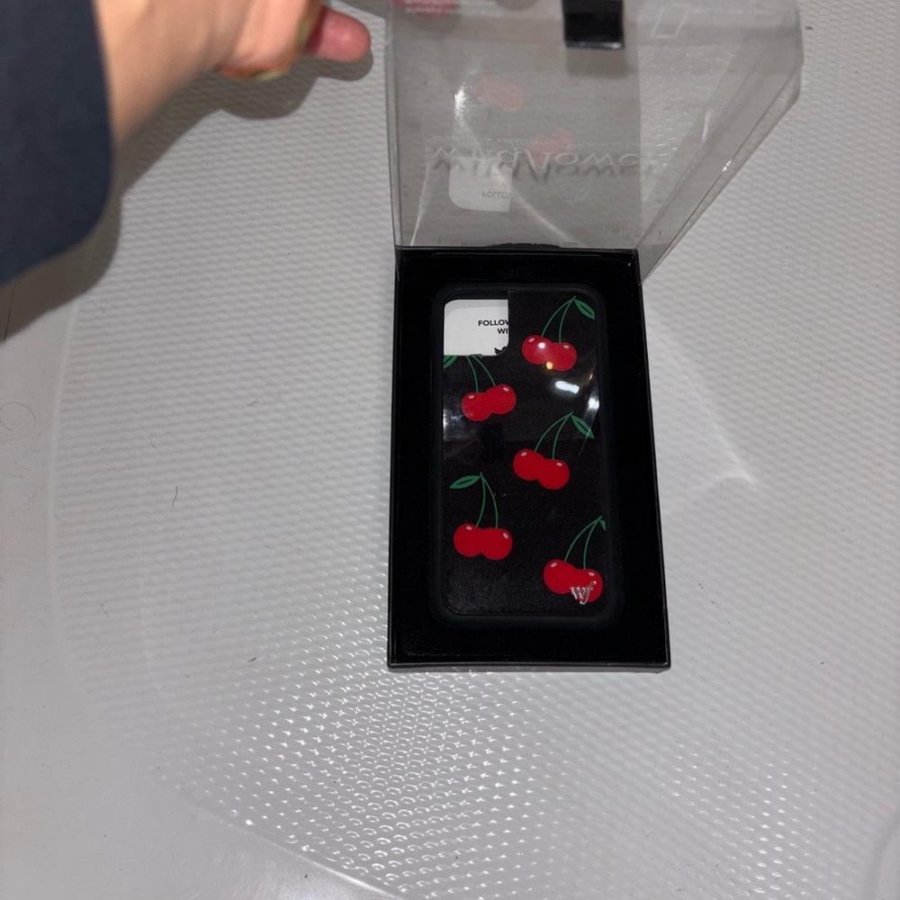 Wildflowers Cherry Design iPhone 11 Pro Max Case - Black and Red